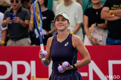 Bencic smiles on the court