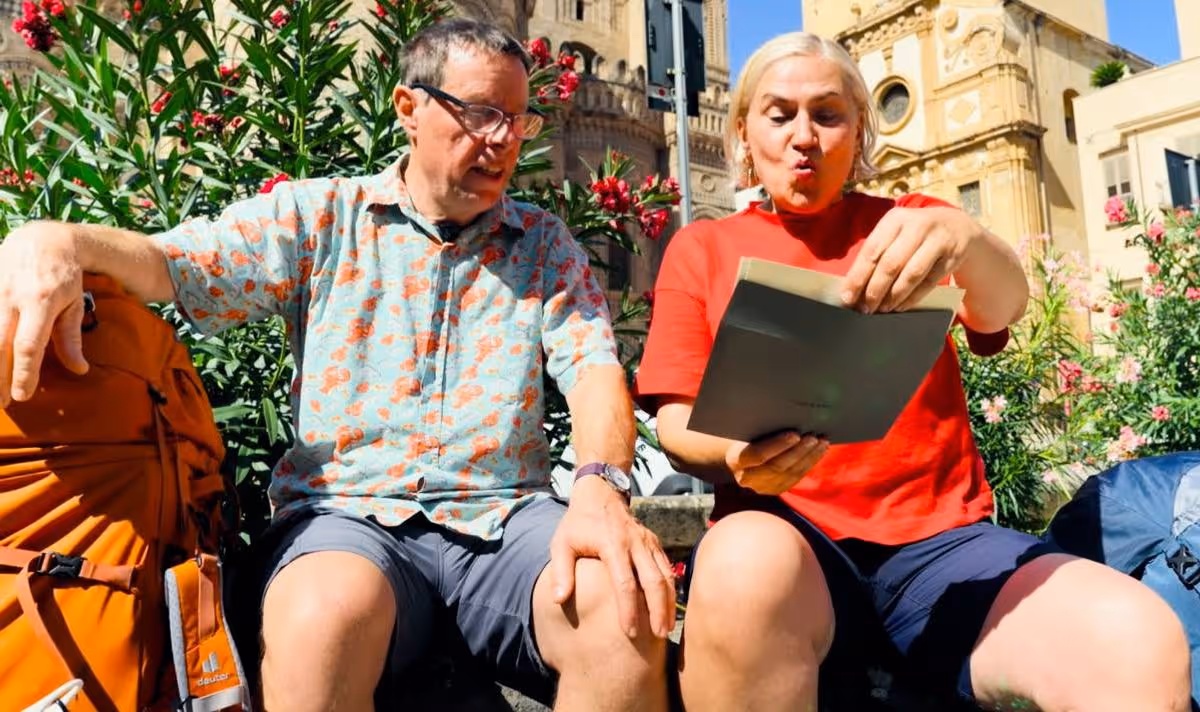 BBC Race Across The World 2026 features: Mark, a 66-year-old retired architect from London, and Margo, a 59-year-old hypnotherapist from Liverpool.