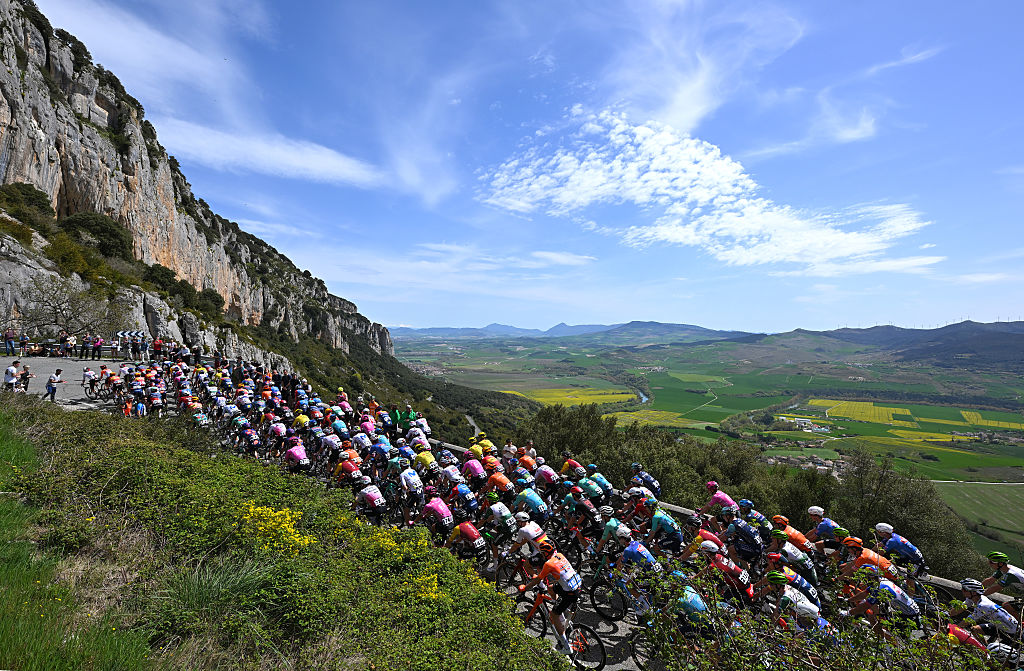 LEKUNBERRI, SPAIN - APRIL 07: The 65th Itzulia Basque Country 2026, Stage 2 at 164.1km from Pamplona-Iruna to Lekunberri 757m / #UCIWT / on April 07, 2026 in Lekunberri, Spain. (Photo by Tim De Waele/Getty Images)