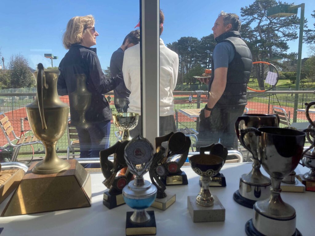 Tennis courts in the seaside gardens