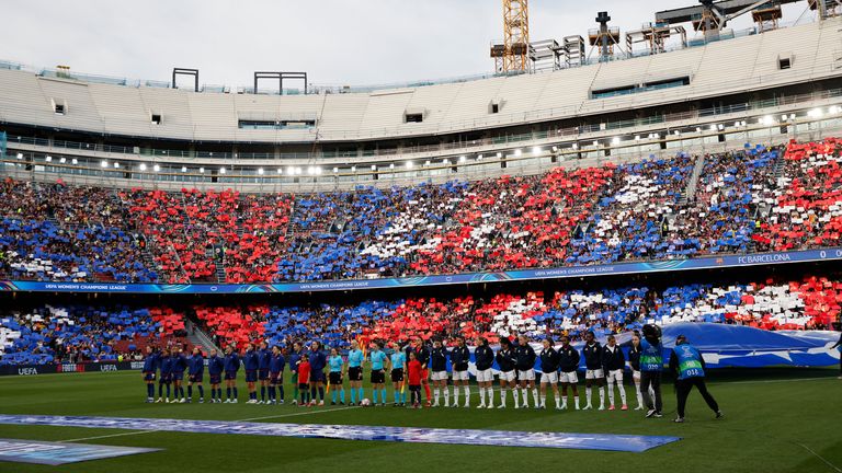 Barcelona returned to the Spotify Camp Nou to play in front of a packed crowd against Real Madrid