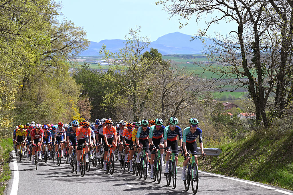 LEKUNBERRI, SPAIN - APRIL 07: The 65th Itzulia Basque Country 2026, Stage 2 at 164.1km from Pamplona-Iruna to Lekunberri 757m / #UCIWT / on April 07, 2026 in Lekunberri, Spain. (Photo by Tim De Waele/Getty Images)