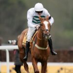 Mondo Man, ridden by Caoilin Quinn, on their way to winning the Imperial Cup at Sandown Park